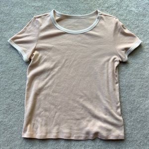 American Eagle Light Pink Short Sleeve Shirt